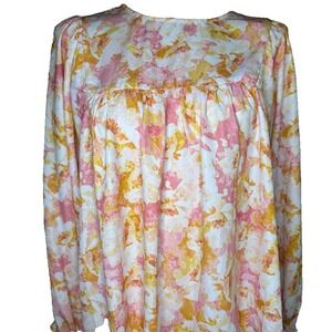 Flying Tomato Women's Small Floral Baby Doll Top 100% Polyester